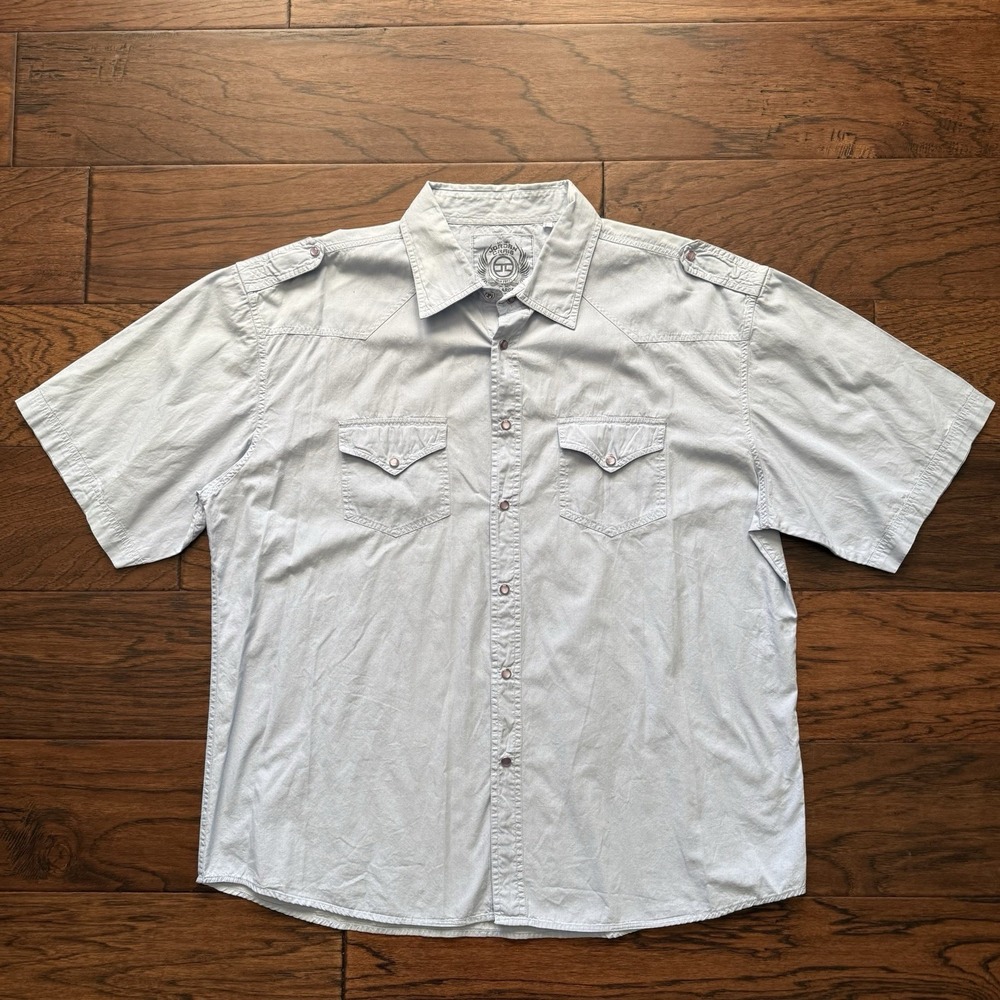 Jordan Craig Western Shirt 100% Cotton Cowboy Ranch Utility Light Blue 2XL